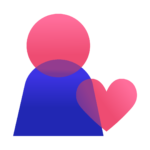 Icon of a person holding a heart, representing Avassa's focus on delighting application teams.