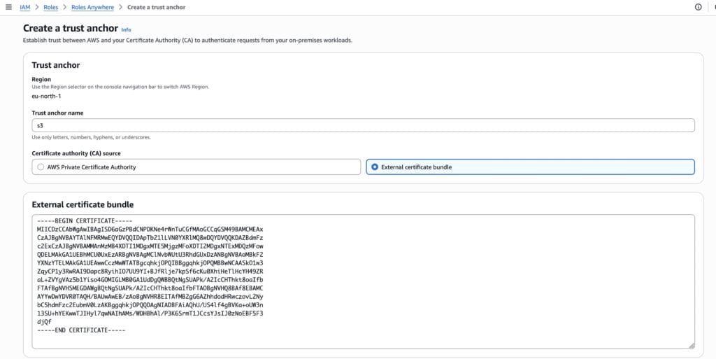 How to configure AWS Roles Anywhere