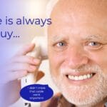 Harold, the 'Hide the Pain' meme, representing human error as a cause of infrastructure outages.